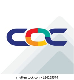 Logo initials letters with linked concepts in combination of letter C & O & C