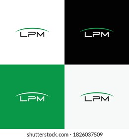 Logo with the initials LPM modern and luxurious 