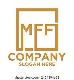 a logo with the initials M F F is simple and suitable for business needs