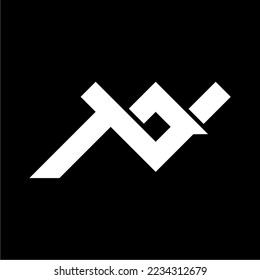 logo with the initials m and v in black and white, suitable for companies that emphasize simplicity and luxury