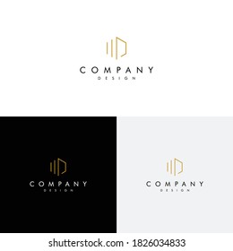 Logo with the initials MD modern and luxurious