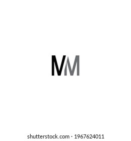 Logo-Initialen MM kreatives minimalistisches Briefdesign