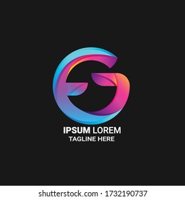 El logotipo de EG marca un diseño moderno. logotipo multimedia, negocios, tecnología y negocios