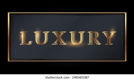 Logo. Initials plate. The name of the company. Typography. Golden luxury product label. Web icon banner