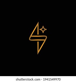 The logo with the initials  S letter is modern and elegant, suitable for logos for jewelry products and others 