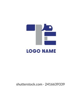 Logo with the initials TC about transport in blue and gray on a white background