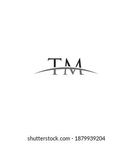 logo initials TM creative minimalist vector design