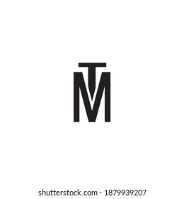 logo initials TM creative minimalist vector design
