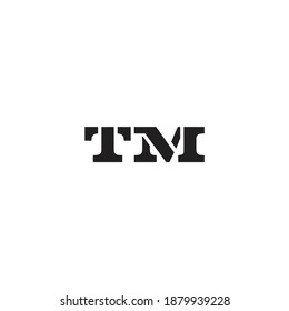 iniciales del logotipo TM diseño creativo de vector minimalista