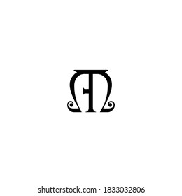logo initials AM vintage creative minimalist design