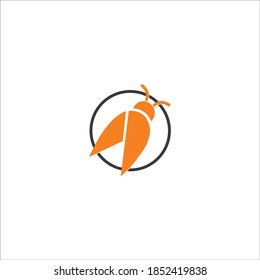 icono de la plantilla vectorial de insectos de logotipo