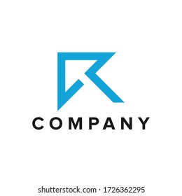 logo inspiration: arrow logo and letter R that looks modern, clean and elegant. The logo is suitable for companies, businesses, technology, etc.