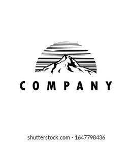 Logo inspiration: beautiful and elegant mountains. The logo is suitable for business, outdoor companies etc.