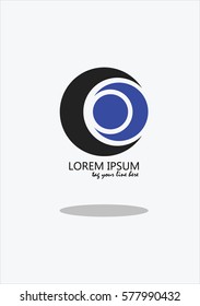 Logo Inspiration, Circle Model, Black and Blue Color