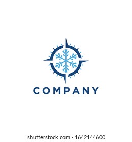 Logo inspiration: a compass that is combined with elegant looking snowflakes. This logo is suitable for business, outdoor etc.
