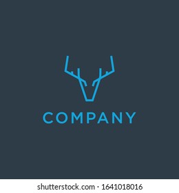 Logo inspiration: a deer designed using lines. The logo is suitable for tech companies, acounting, outdoor etc.
