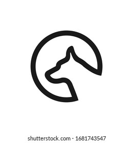 logo inspiration: dogs are designed using lines that are combined with elegant circles. logo suitable for business, animal, pet, etc.