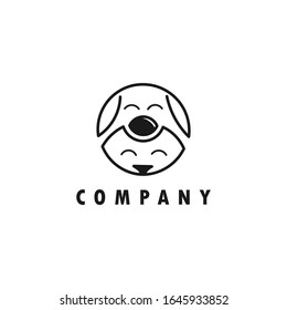 logo inspiration: dogs and paint combined in a circle. The logo is suitable for business companies, animals, pet etc.