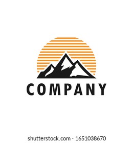 Logo inspiration: elegant mountain. The logo is suitable for business, outdoor companies etc.