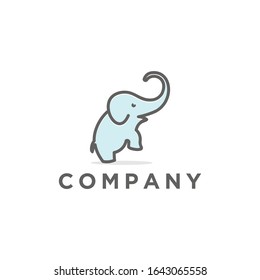 logo inspiration: an elephant that appears to be standing and happy. The logo is suitable for business companies, animals etc.