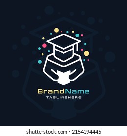 Inspiración con el logo de un estudiante leyendo un libro