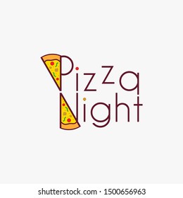 Logo inspiration night pizza booth