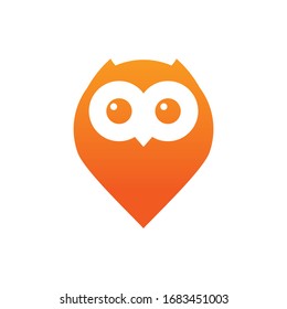 Logo inspiration: Owl collaborated with a pin. The logo is suitable for business companies 