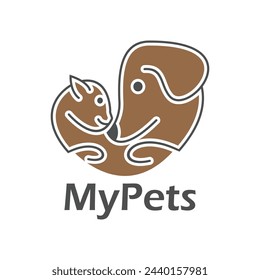 logo inspiration pets, dogs and cats	
