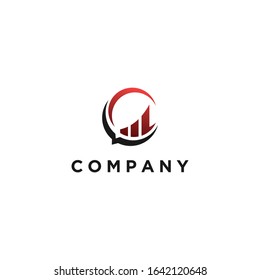Logo inspiration: the scale of progress combined with a circle. This logo is suitable for business, accounting, etc....