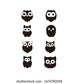 Logo inspiration: Silhouette of an owl. The logo is suitable for business, sports, animal, etc.