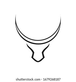 logo inspiration: a simple and elegant bull moon. The logo is suitable for business companies etc.