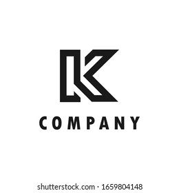 logo inspiration: a simple and elegant letter K. The logo is suitable for business, technology, accounting, building etc.