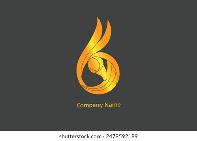 a logo inspired by an attractive golden duck