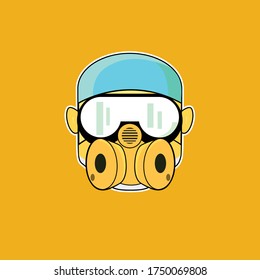 a logo inspired by doctors who are wearing personal protective equipment