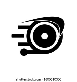 a logo inspired by a fast road with a business pace that is alert and provides sharp and organized supervision