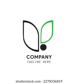  a logo inspired by leaf or nature element to use in nature company logo