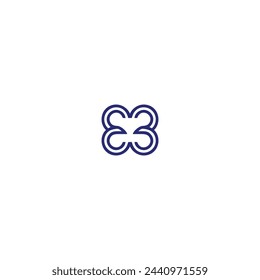 logo inspirado en el número 3 3 y mariposa
