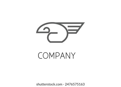 a logo inspired by a winged squirrel