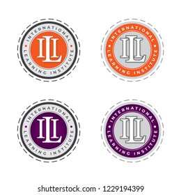 Logo For Institute, College, School Or University With Some Color Variations - Editable Vector Design.