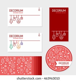 logo for interior decor and set for corporate identity
