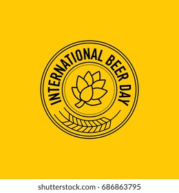 logo international beer day, label beer day