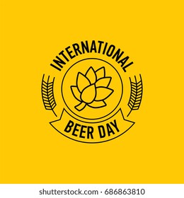 logo international beer day, label beer day