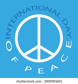 Logo for the international day of peace, vector art illustration.