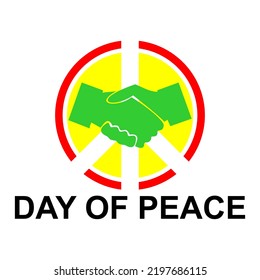 logo for international peace day in vector with different colors