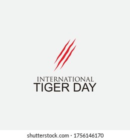 símbolo vectorial internacional del día del tigre