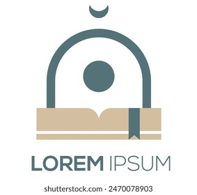 logo Islamic academy,vectors,simple,book,human,kids,arab,education,brabding, learn, muslim , modren logo vector