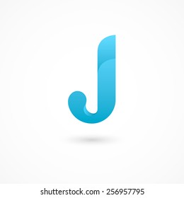 Logo J letter. Isolated on white background. Vector illustration, eps 10.