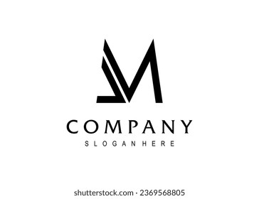 logo J M minimalist vector design