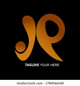 Logo J P JP design vector.eps