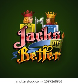 Logo Jack or Better poker. Casino, game. Vector Illustration